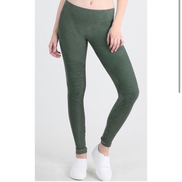 Nikibiki Pants - Niki biki Green Moto Leggings NWOT